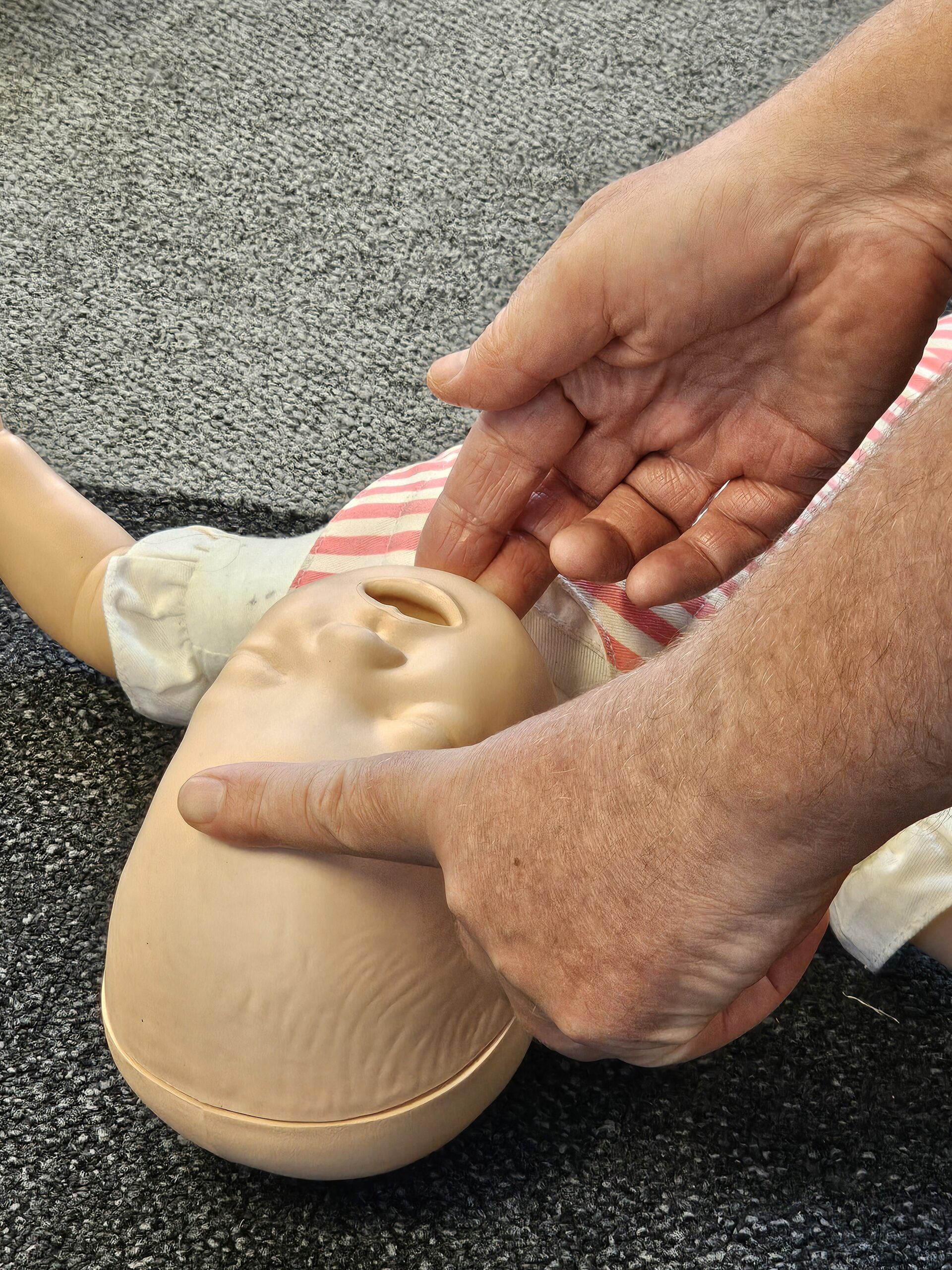 Baby airway chin lift